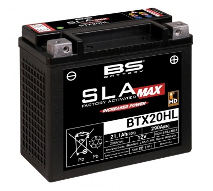 Batterie BS 12v - 20ah - BTX20HL  - 176*87*154 Pour HARLEY DAV