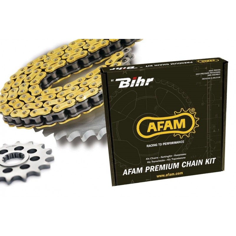 Kit Chaine AFAM - 125 PEGASO 92 APRILIA - Acier - Chaine 520MR1-Renforce