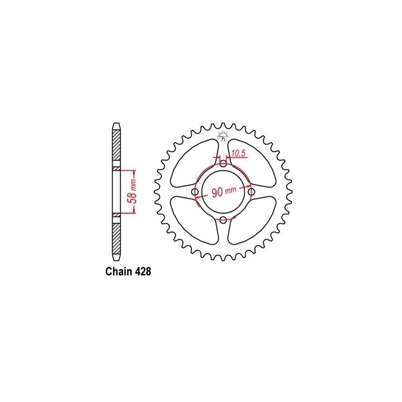 Couronne Acier - HONDA - CBR125 11-16