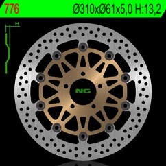 Disque avant NG BRAKE KAWASAKI  ZXR400 91-02 (350776) Rond - Semi Flottant