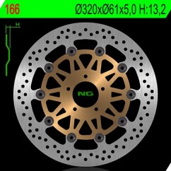 Disque avant NG BRAKE KAWASAKI  ZXR750 Ninja 91-95 (350166) Rond - Semi Flottant