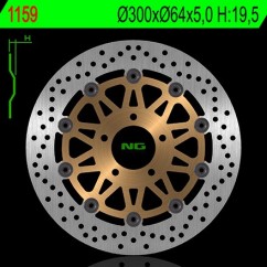 Disque avant NG BRAKE SUZUKI  RGV250 Gamma 91 (3501159) Rond - Semi Flottant