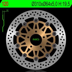 Disque avant NG BRAKE SUZUKI  GSF400 Bandit 91-95 (350120) Rond - Semi Flottant