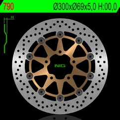 Disque avant NG BRAKE SUZUKI  GSXR600 04-05 (350790) Rond - Semi Flottant