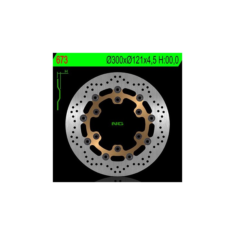 Disque avant NG BRAKE SUZUKI  XF650 Freewind 97-03 (350673) Rond - Semi Flottant