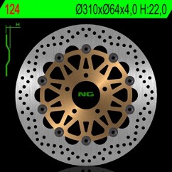 Disque avant NG BRAKE SUZUKI  GSXR750 89-95 (350124) Rond - Semi Flottant