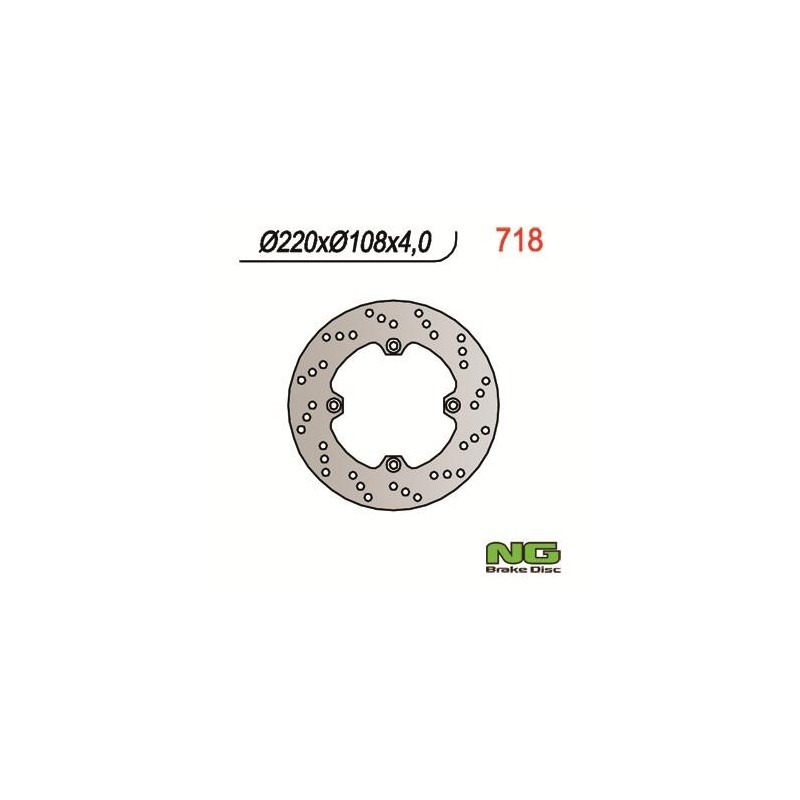 Disque arriere NG BRAKE DUCATI  748 Biposto 95-02 (350718) Rond - Fixe