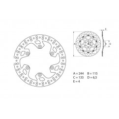 Disque de frein BREMBO Oro rond fixe