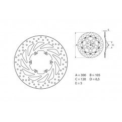 Disque de frein BREMBO Oro rond fixe