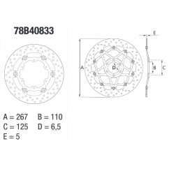 Disque de frein BREMBO Oro rond flottant