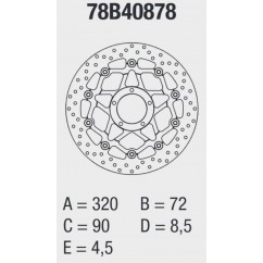 Disque de frein BREMBO Oro rond flottant