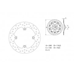 Disque de frein BREMBO Oro rond fixe