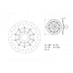 Disque de frein BREMBO Oro rond fixe