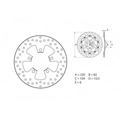 Disque de frein BREMBO Oro rond fixe