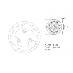 Disque de frein BREMBO Oro rond fixe