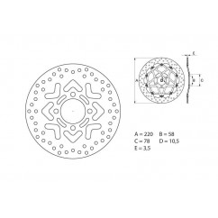 Disque de frein BREMBO Oro rond fixe