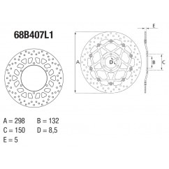 Disque de frein BREMBO Oro rond fixe