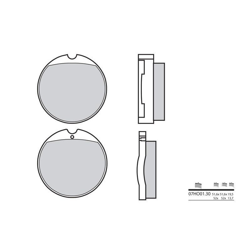 Plaquettes de frein BREMBO 07HO0130 organique