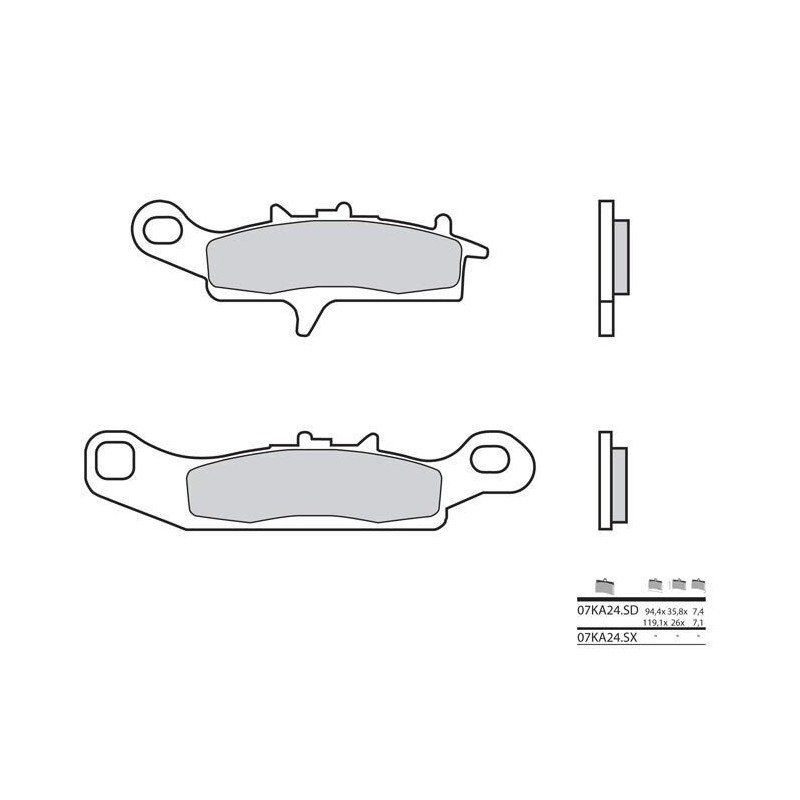 Plaquettes de frein BREMBO 07KA24SX métal fritté