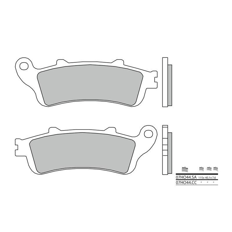 Plaquettes de frein BREMBO 07HO44SA métal fritté