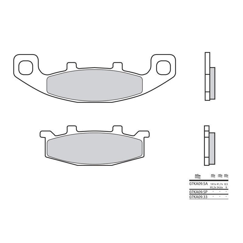 Plaquettes de frein BREMBO 07KA0933 organique