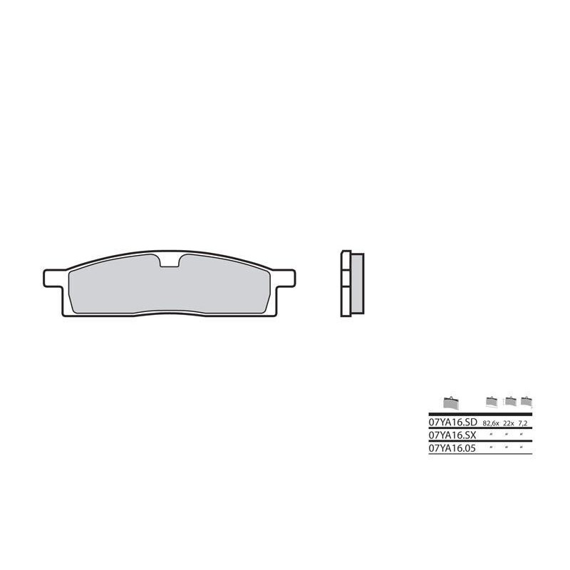 Plaquettes de frein BREMBO 07YA16SX métal fritté