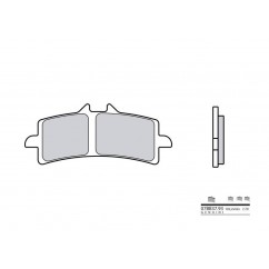 Plaquettes de frein BREMBO 07BB37RC racing carbone