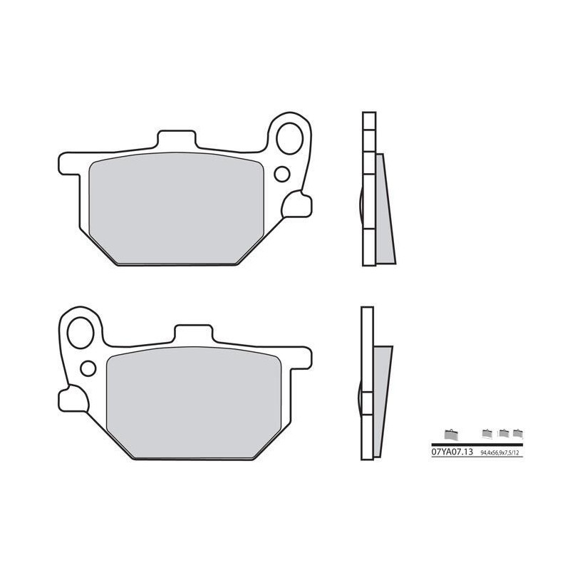 Plaquettes de frein BREMBO 07YA0713 organique