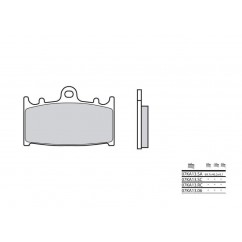 Plaquettes de frein BREMBO 07KA13RC racing carbone