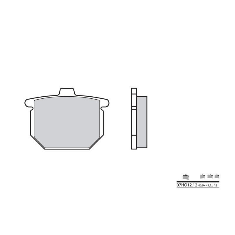 Plaquettes de frein BREMBO 07HO1212 organique