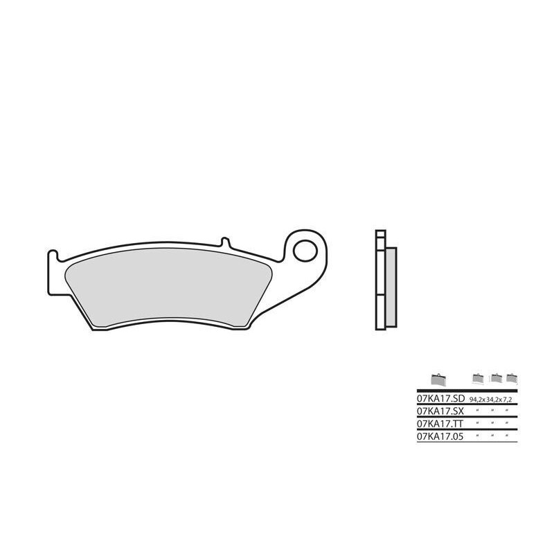 Plaquettes de frein BREMBO 07KA17SX métal fritté