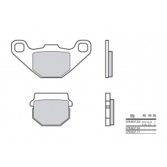 Plaquettes de frein BREMBO 07KA07SD métal fritté