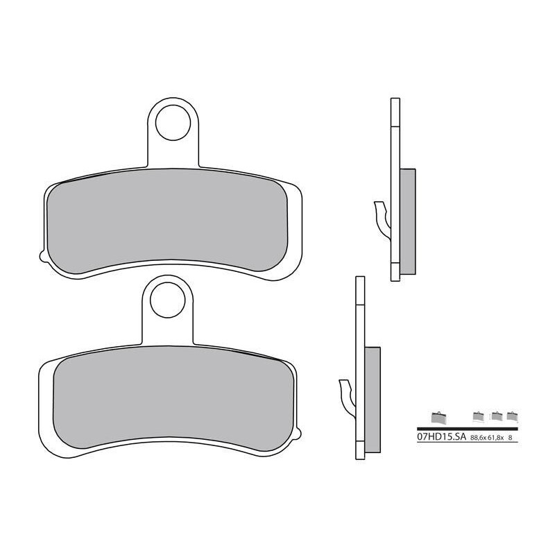 Plaquettes de frein BREMBO 07HD15SA métal fritté