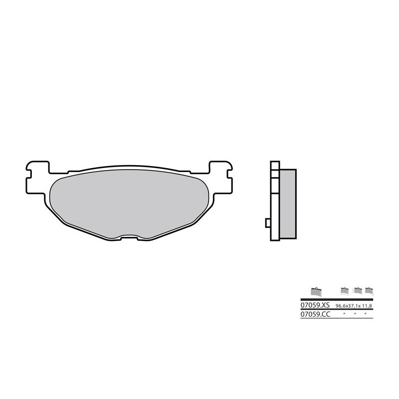 Plaquettes de frein BREMBO 07059XS carbone céramique organique