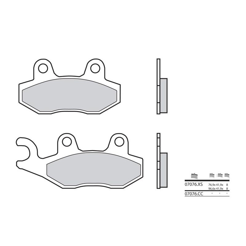 Plaquettes de frein BREMBO 07076CC carbone céramique