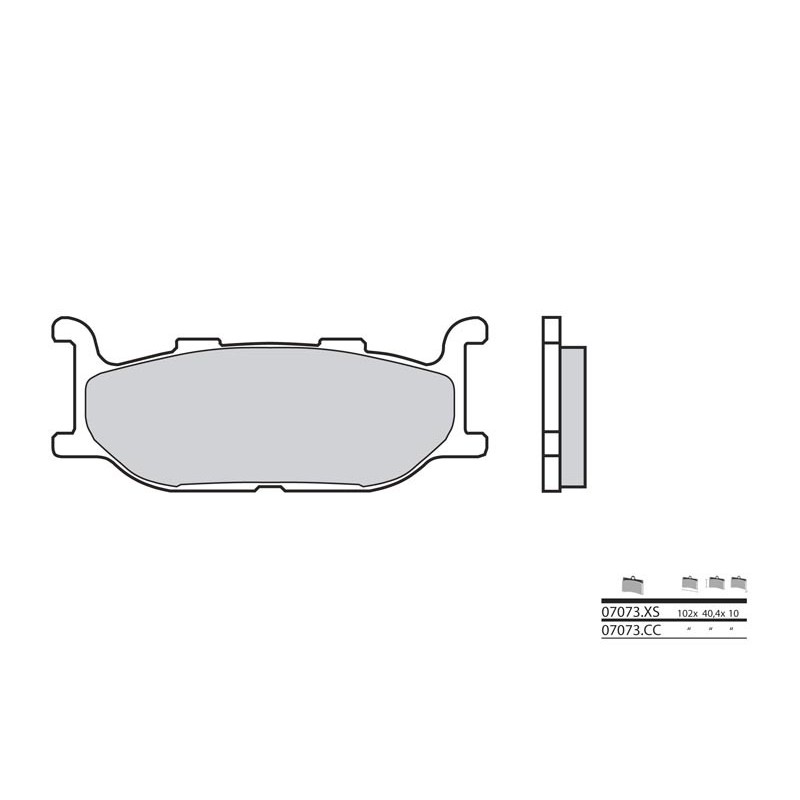 Plaquettes de frein BREMBO 07073XS carbone céramique organique