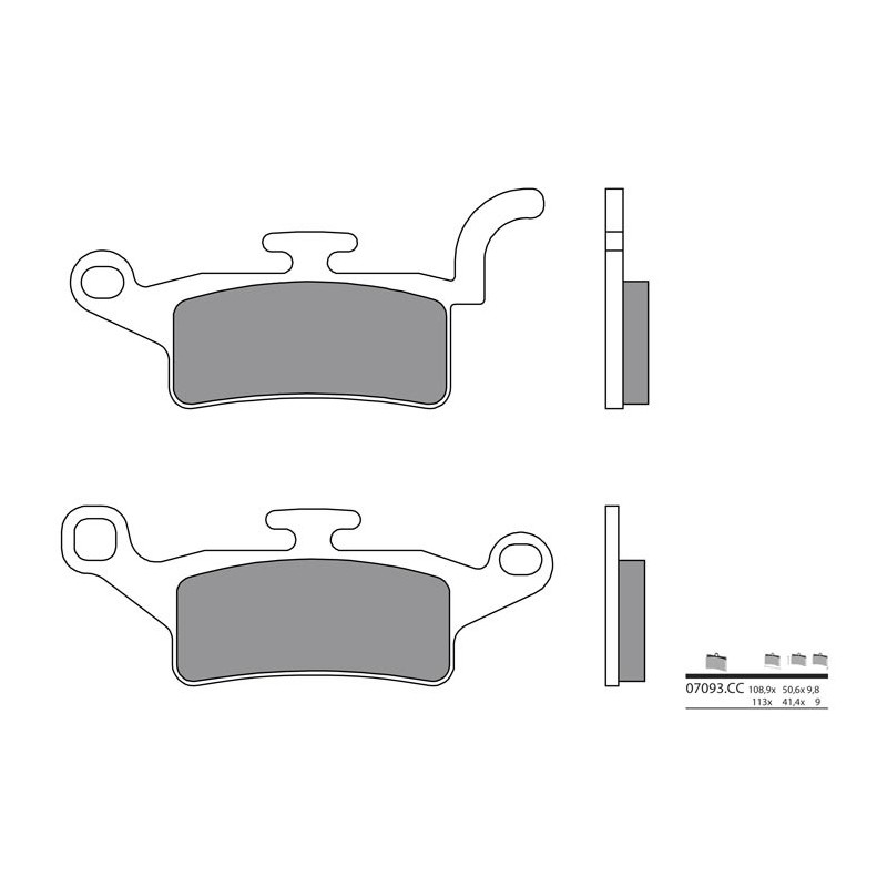 Plaquettes de frein BREMBO 07093CC carbone céramique