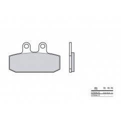 Plaquettes de frein BREMBO 07006XS carbone céramique organique