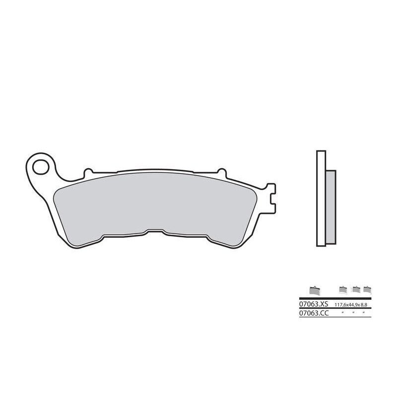 Plaquettes de frein BREMBO 07063XS carbone céramique organique