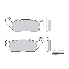 Plaquettes de frein BREMBO 07HO41LA métal fritté