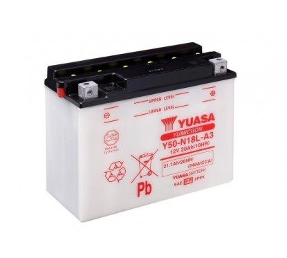 Batterie YUASA Y50-N18L-A3 conventionnelle