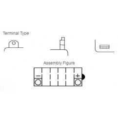 Batterie YUASA YB10L-B conventionnelle