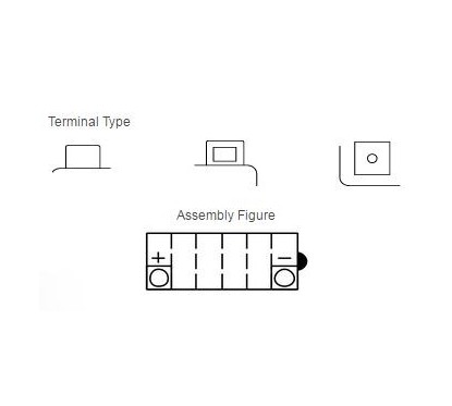 Batterie YUASA YB12B-B2 conventionnelle