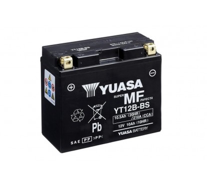 Batterie YUASA YT12B-BS sans entretien livrée avec pack acide