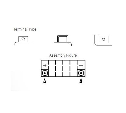 Batterie YUASA YT12B-BS sans entretien livrée avec pack acide