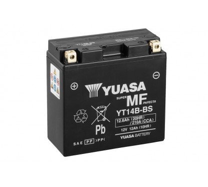 Batterie YUASA YT14B-BS sans entretien livrée avec pack acide