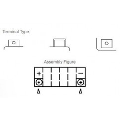 Batterie YUASA YT14B-BS sans entretien livrée avec pack acide