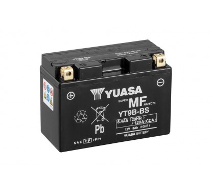 Batterie YUASA YT9B-BS sans entretien livrée avec pack acide