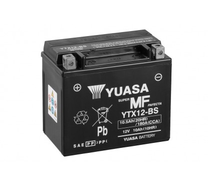 Batterie YUASA YTX12-BS sans entretien livrée avec pack acide