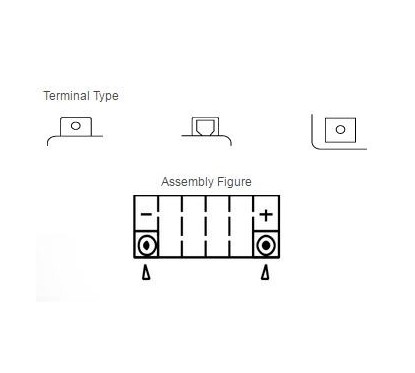 Batterie YUASA YTX14L-BS sans entretien livrée avec pack acide